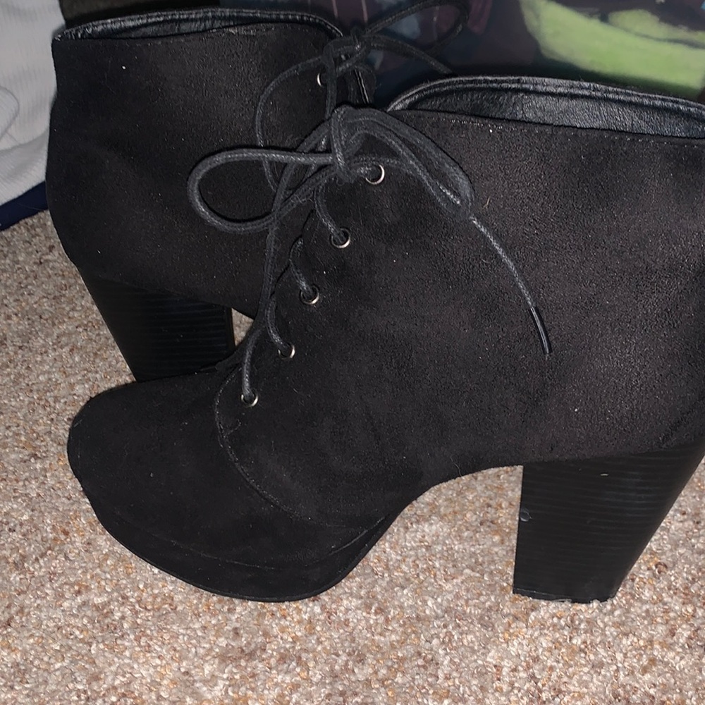 Super cute lace up heel booties